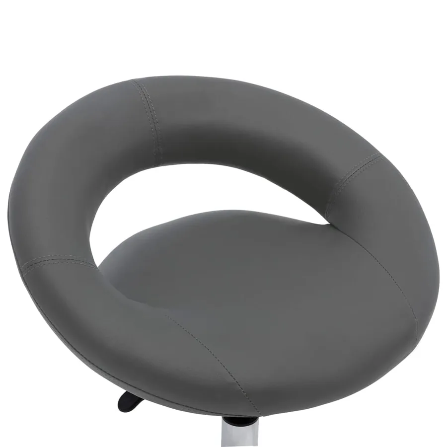 Chaise pivotante de salle à manger Gris Similicuir - 6