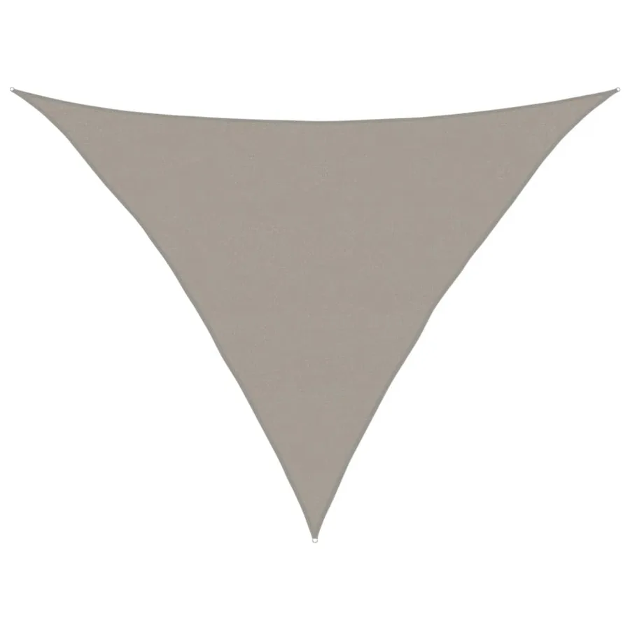 Voile d'ombrage 160 g/m² triangulaire gris clair 5x5x6 m PEHD - 2