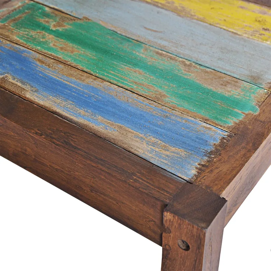 Chaises à manger lot de 6 bois de récupération solide - 7