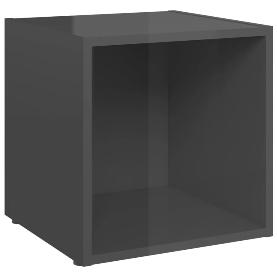 Ensemble de meubles TV 8 pcs Gris brillant Bois d'ingénierie - 6