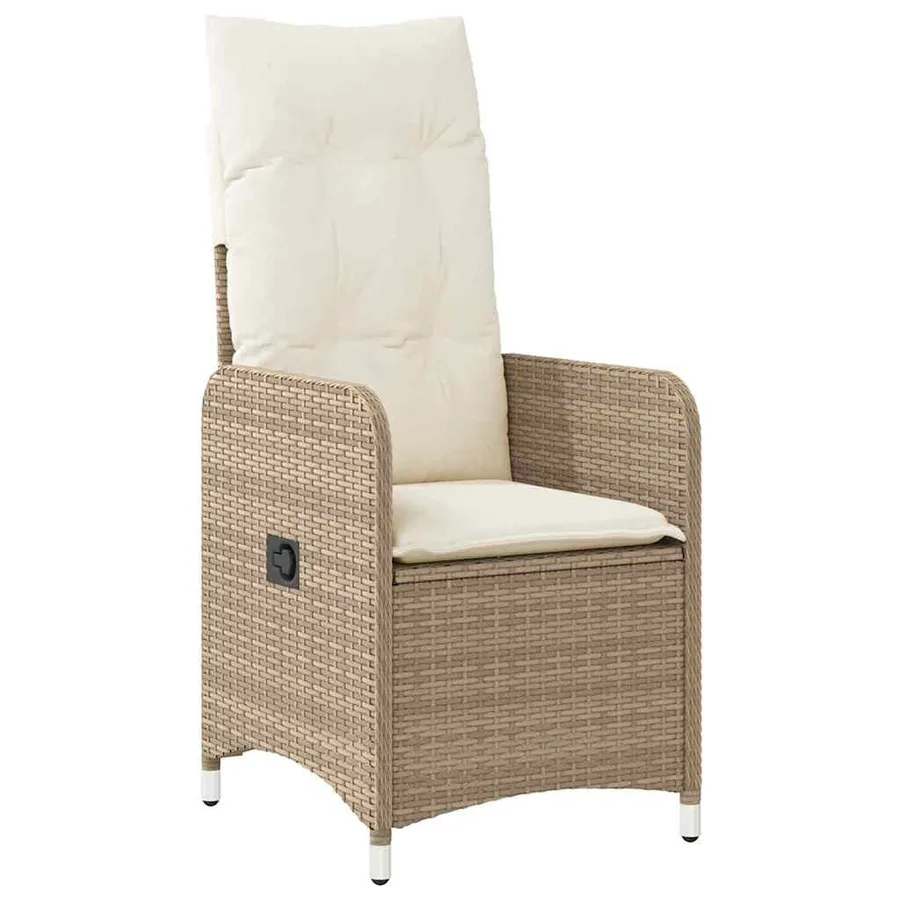 Ensemble de salle à manger pour jardin 5 pcs Beige polyrotin - 6