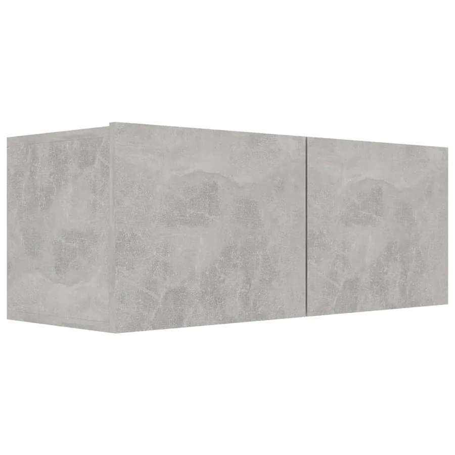 Ensemble de meubles TV 4 pcs Gris béton Bois d'ingénierie - 5