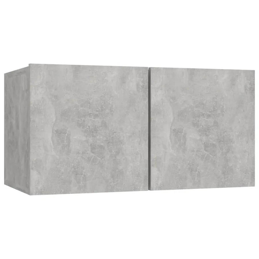 Ensemble de meubles TV 4 pcs Gris béton Bois d'ingénierie - 5