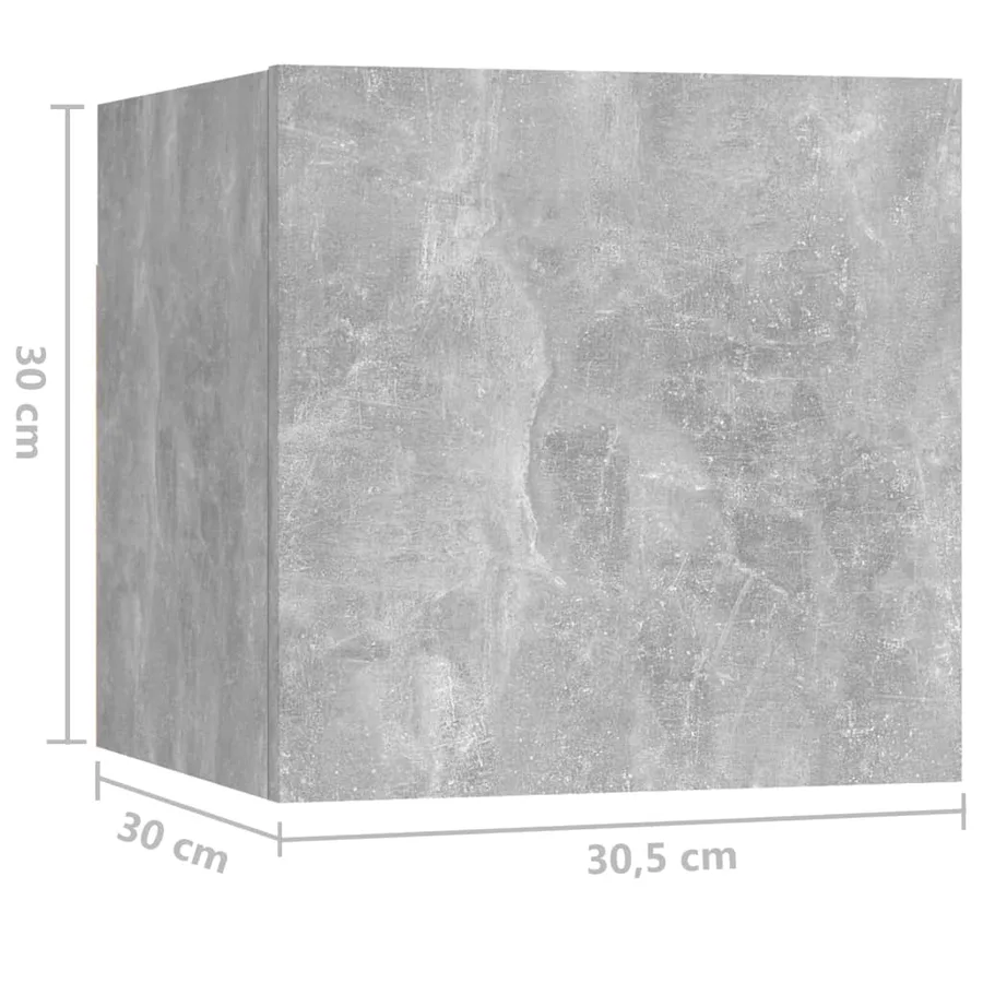 Ensemble de meubles TV 6 pcs Gris béton Bois d'ingénierie - 7