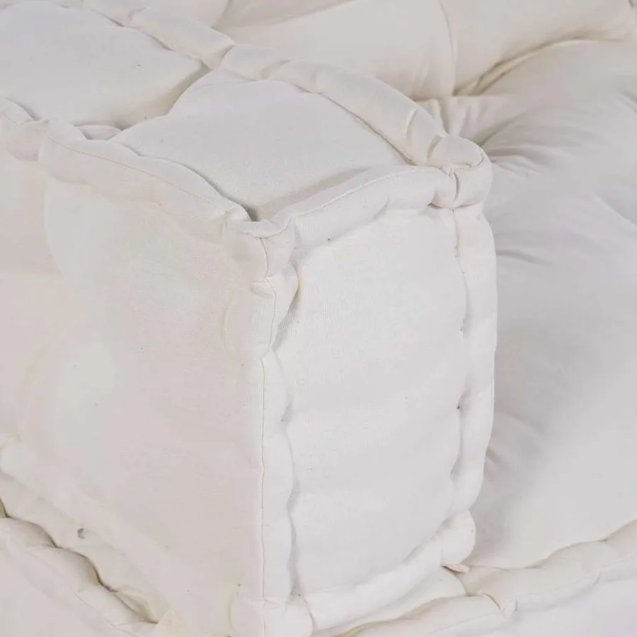 Coussin de canapé sur palette 3 pcs Crème 120 x 80 x 34 cm - 6