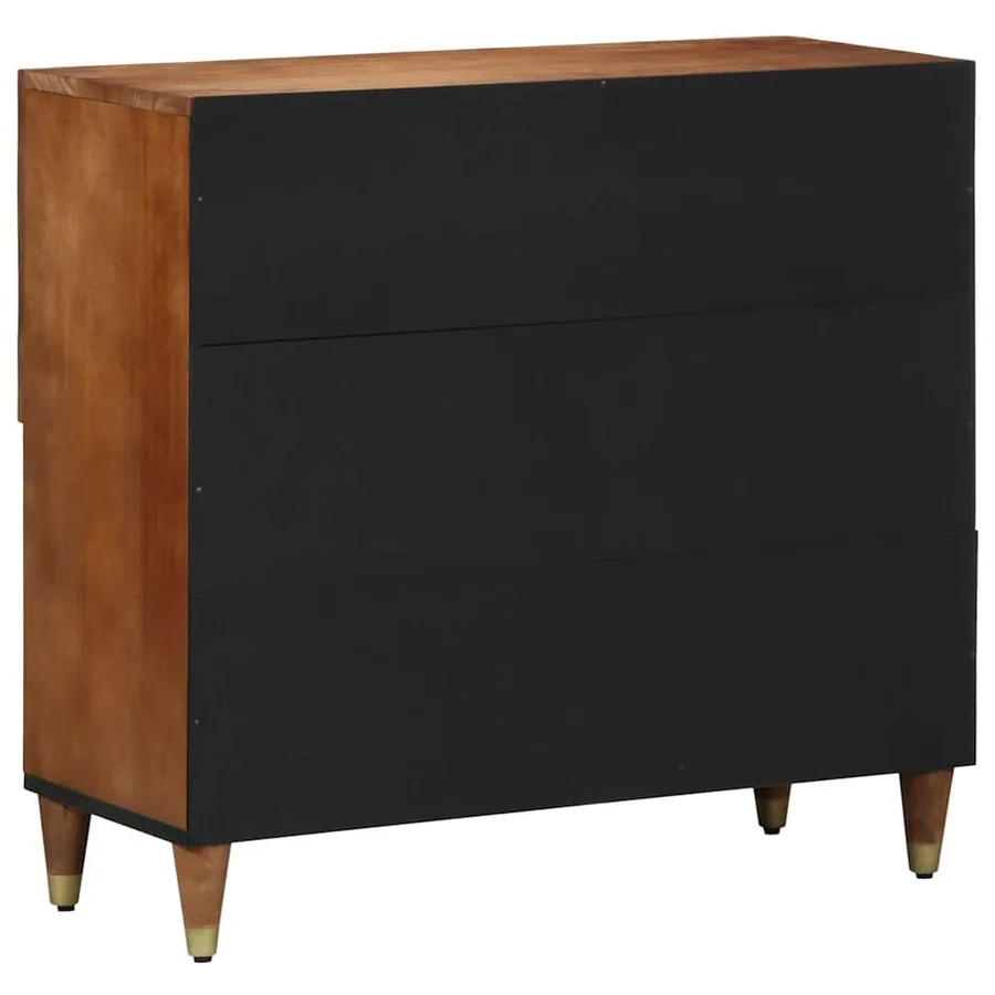 Buffet avec porte Marron 80 x 33 x 75 cm Bois de mangue massif - 5