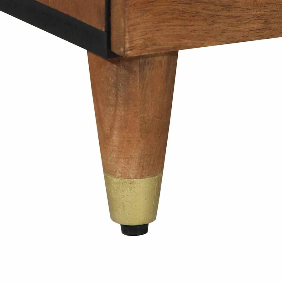 Buffet avec porte Marron 80 x 33 x 75 cm Bois de mangue massif - 8