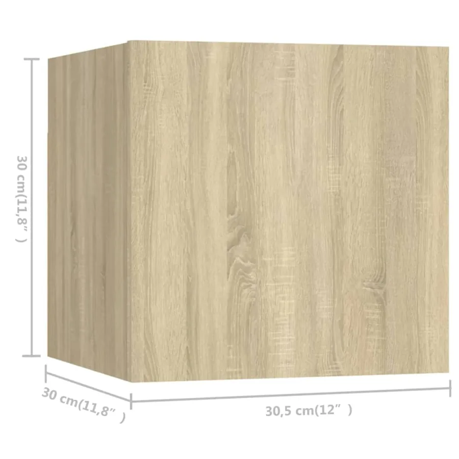 Ensemble de meubles TV 7 pcs Chêne sonoma Bois d'ingénierie - 7