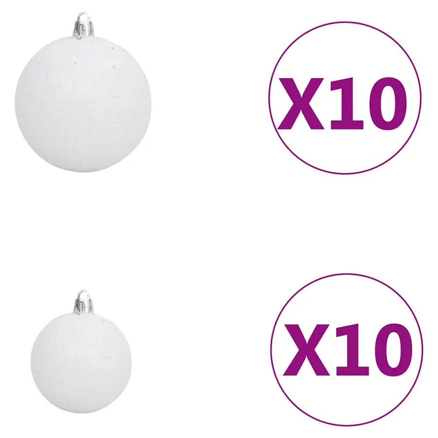 Arbre de Noël artificiel avec LED/boules pommes de pin 210cm - 11
