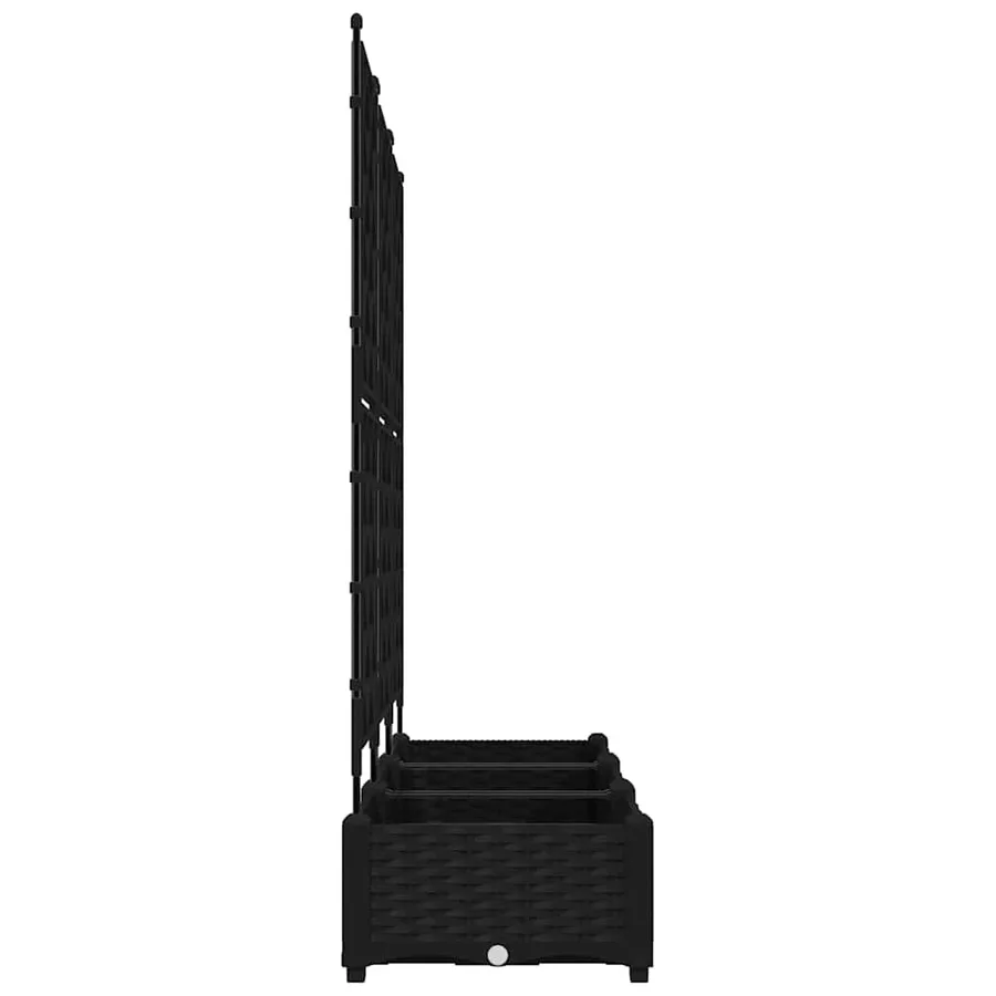 Cache-pot de jardin 3 pc Noir 120 x 40 x 125,5 cm PP - 6