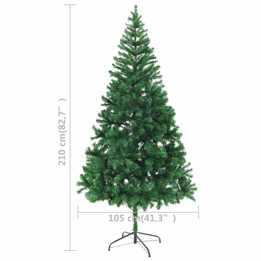 Arbre de Noël artificiel pré-éclairé/boules 210 cm 910 branches - 13