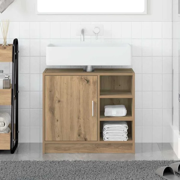 Cabinet de salle de bain Chêne artisanal 63 x 29 x 55 cm