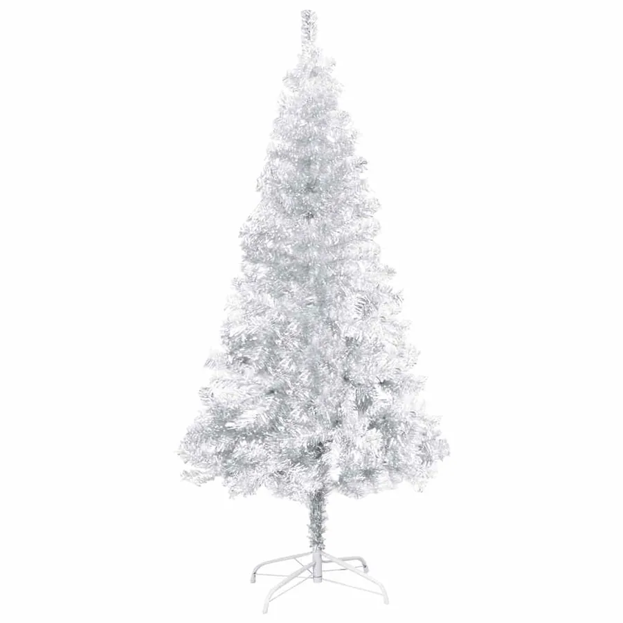Arbre de Noël artificiel pré-éclairé/boules argenté 120 cm PET - 2