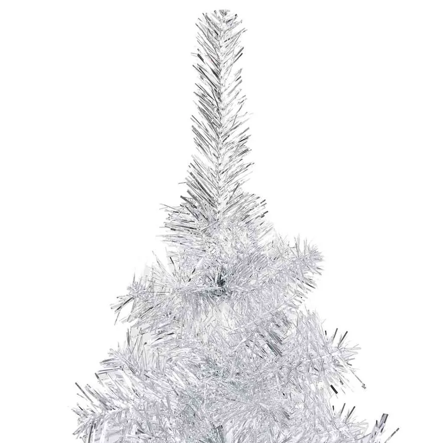 Arbre de Noël artificiel pré-éclairé/boules argenté 120 cm PET - 3