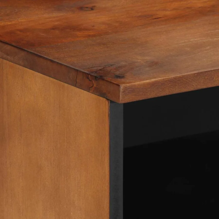 Cabinet de chevet avec tiroir Marron miel 40 x 33 x 46 cm - 6