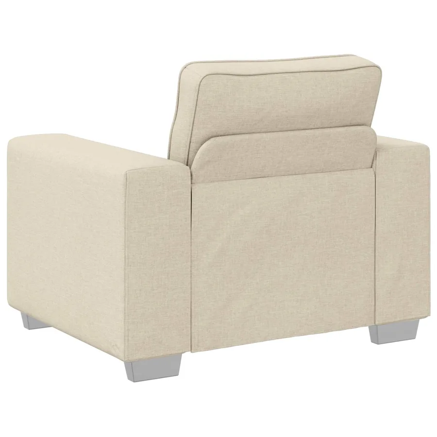 Canapé 3 pcs Beige 219 x 80 x 82 cm Tissu en lin mélangé - 7