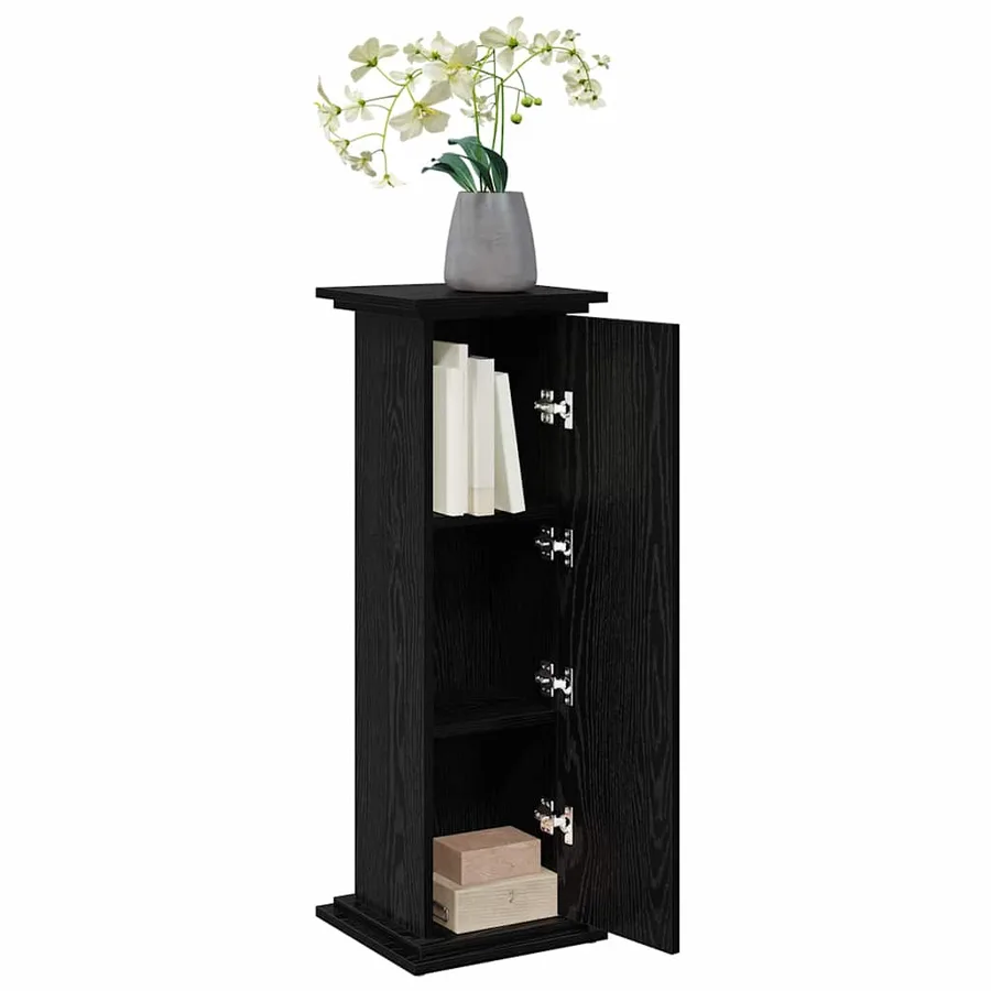 Support d'affichage avec étagère Chêne noir 31 x 30 x 90 cm - 3