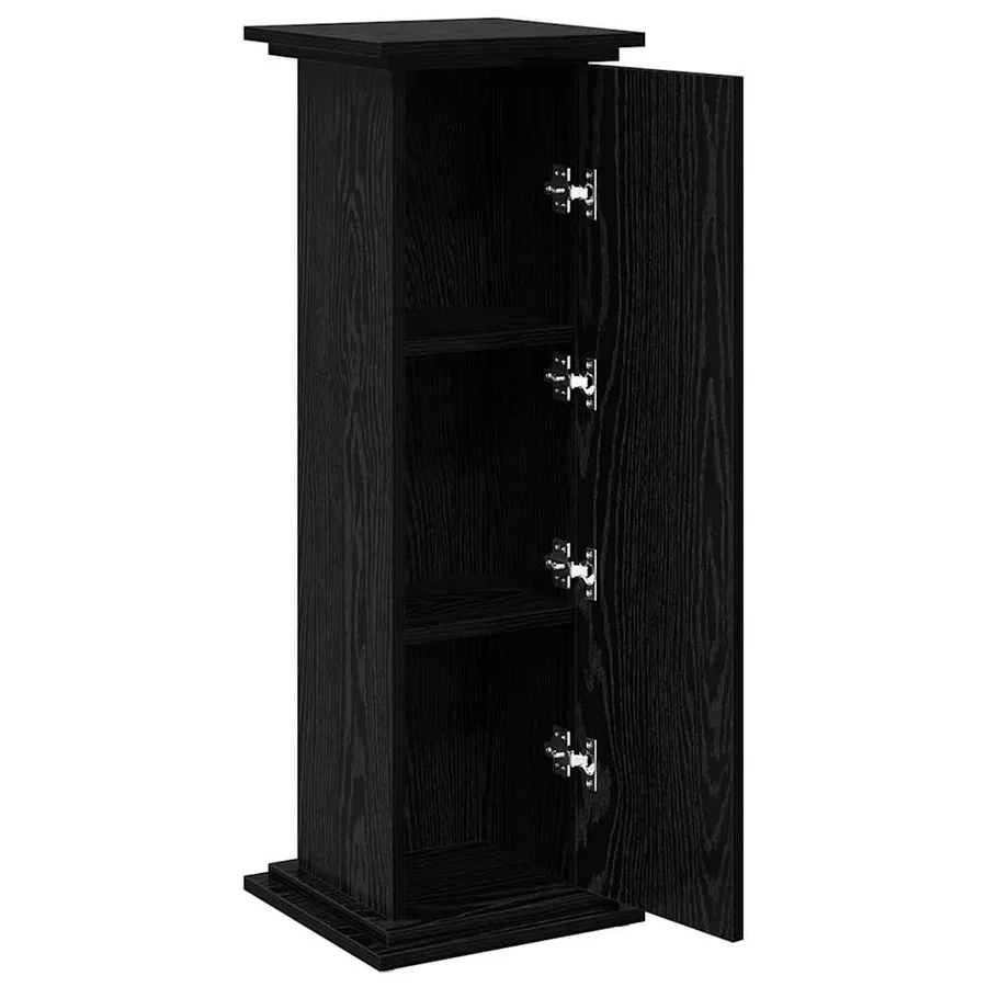 Support d'affichage avec étagère Chêne noir 31 x 30 x 90 cm - 4