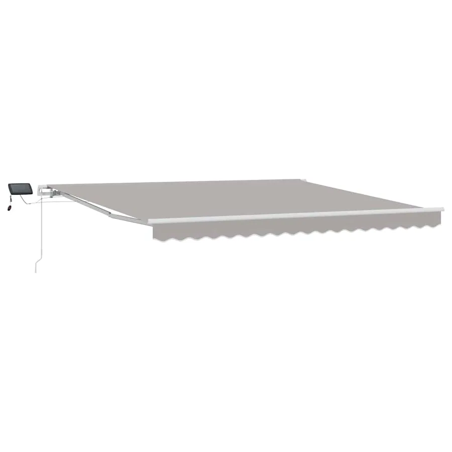 Auvent rétractable Gris clair 400 × 300 cm Tissu et Aluminium - 2