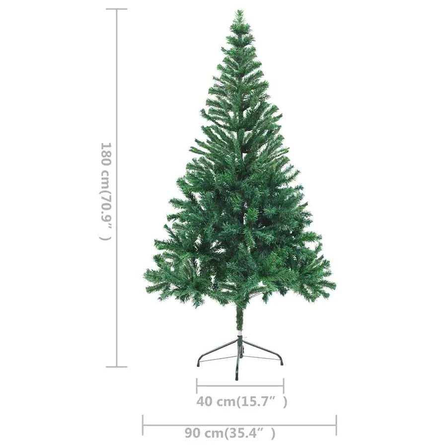 Arbre de Noël artificiel pré-éclairé/boules 180 cm 564 branches - 11