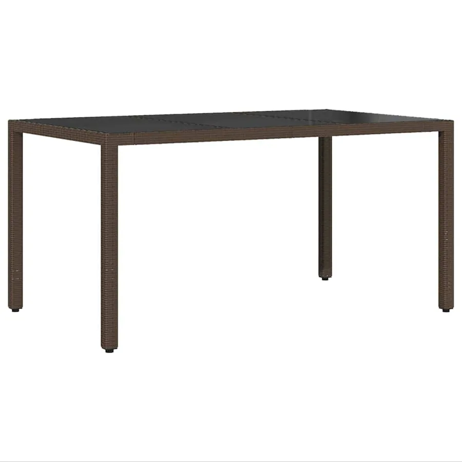 Ensemble de salle à manger pour jardin 5 pcs Marron polyrotin - 5
