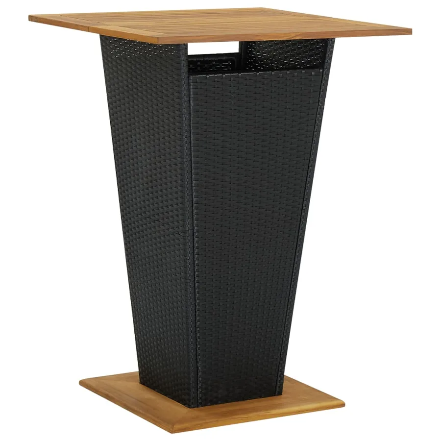 Ensemble de bar de jardin 5 pcs avec coussins noir poly rotin - 5
