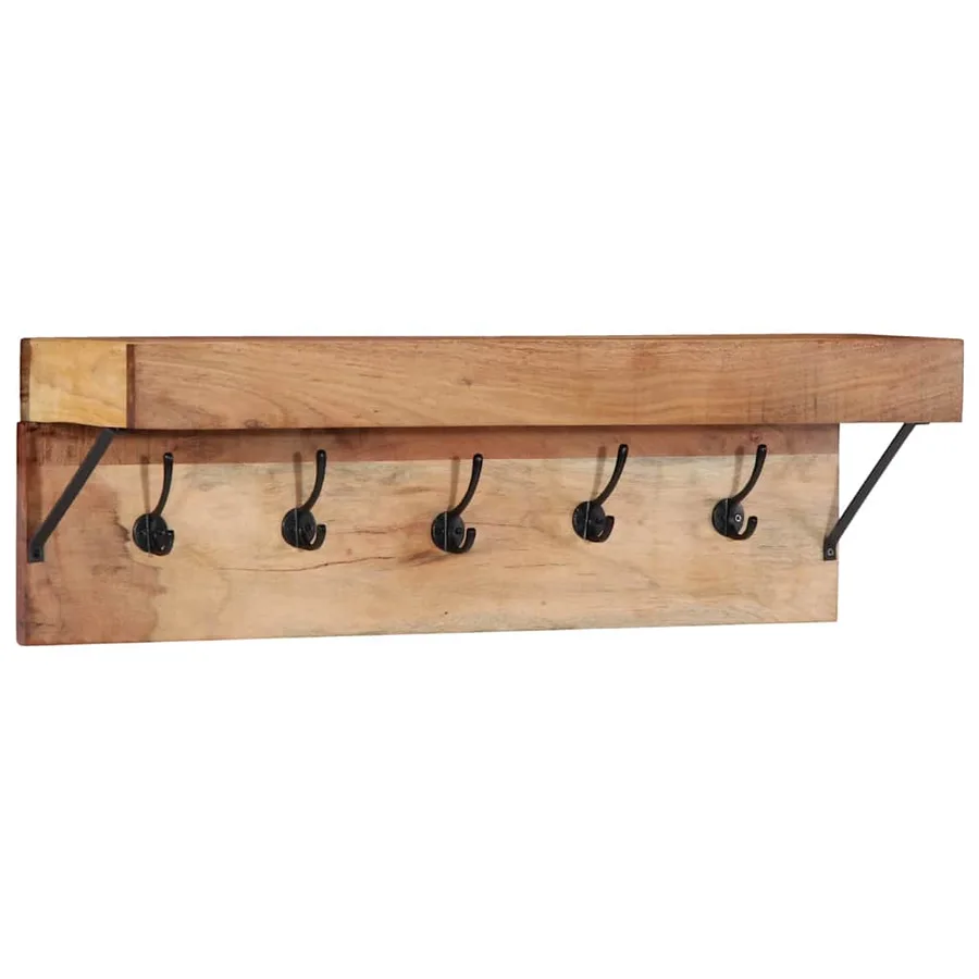 Porte-manteau Marron 73 x 19 x 23 cm Bois d'acacia massif - 3