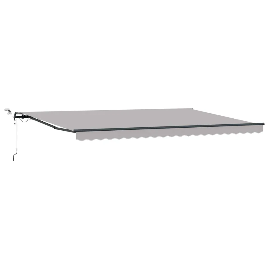 Auvent rétractable Gris clair 500 × 300 cm Polyester - 2
