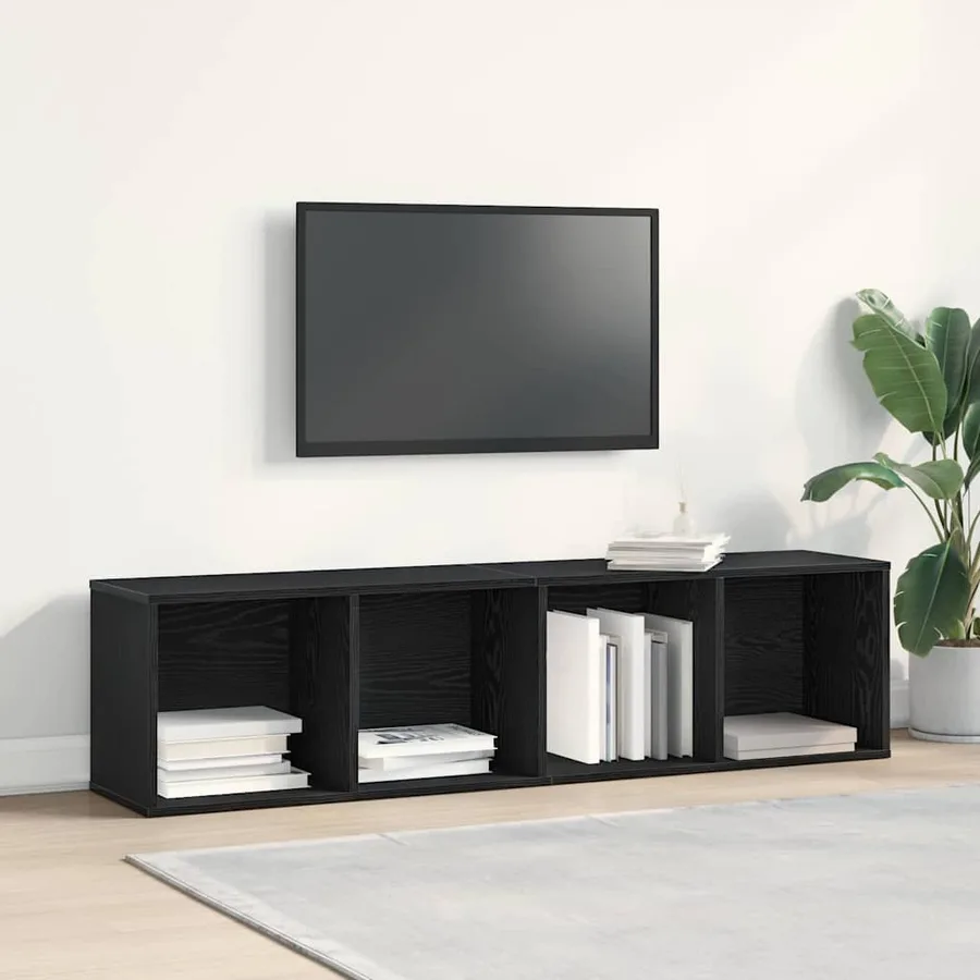 Bibliothèque Chêne noir 143 x 30 x 36 cm Bois d'ingénierie - 3