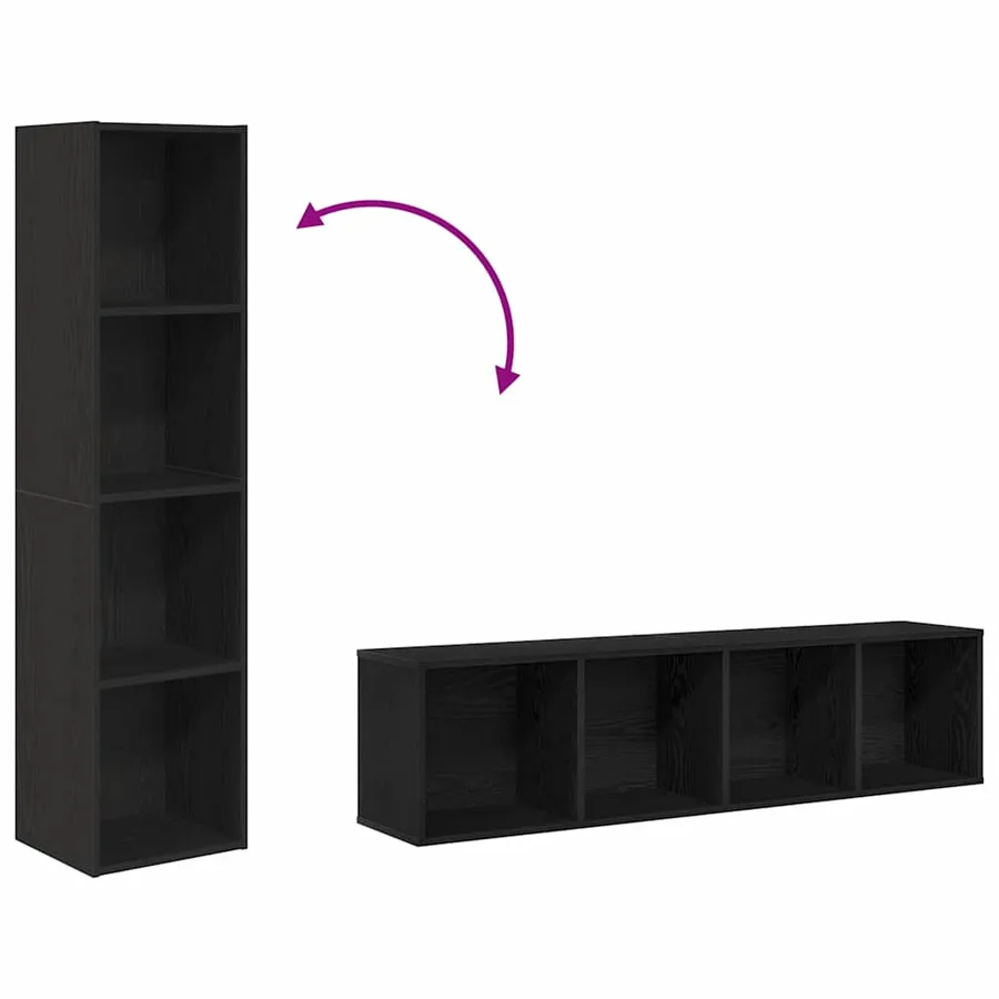 Bibliothèque Chêne noir 143 x 30 x 36 cm Bois d'ingénierie - 9