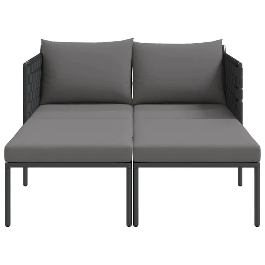 Transat Anthracite 153 x 115 x 69.5 cm Acier enduit de poudre - 6