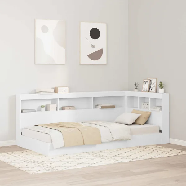 Tête de lit de rangement Blanc 100 cm Bois d'ingénierie