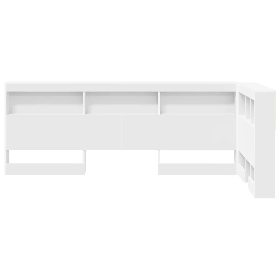 Tête de lit de rangement Blanc 100 cm Bois d'ingénierie - 6