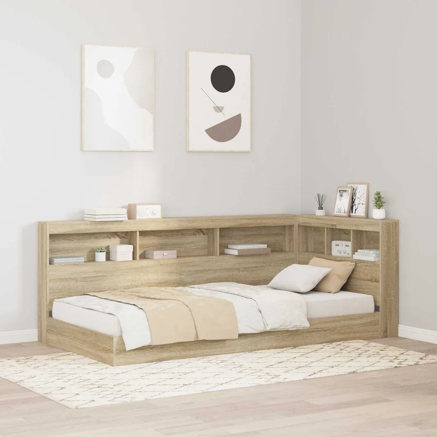 Tête de lit de rangement Chêne Sonoma 100 cm Bois d'ingénierie