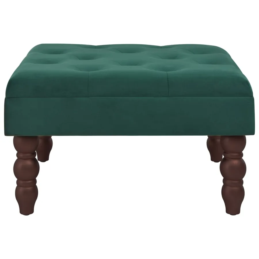 Tabouret Vert foncé 60x60x36 cm Velours - 2