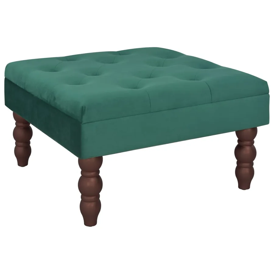 Tabouret Vert foncé 60x60x36 cm Velours - 3