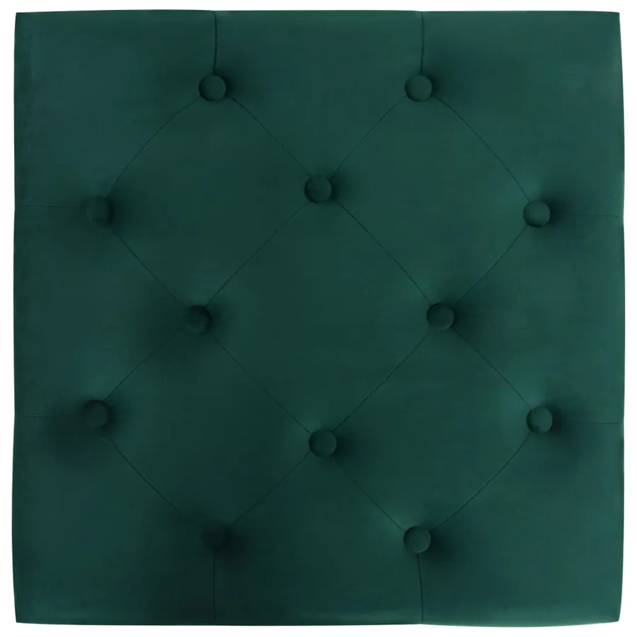 Tabouret Vert foncé 60x60x36 cm Velours - 6