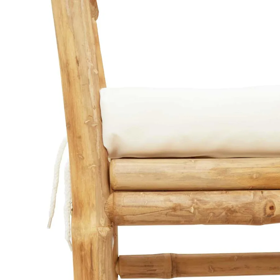 Banc de jardin avec coussin Marron 110 x 38 x 65cm Bambou - 7