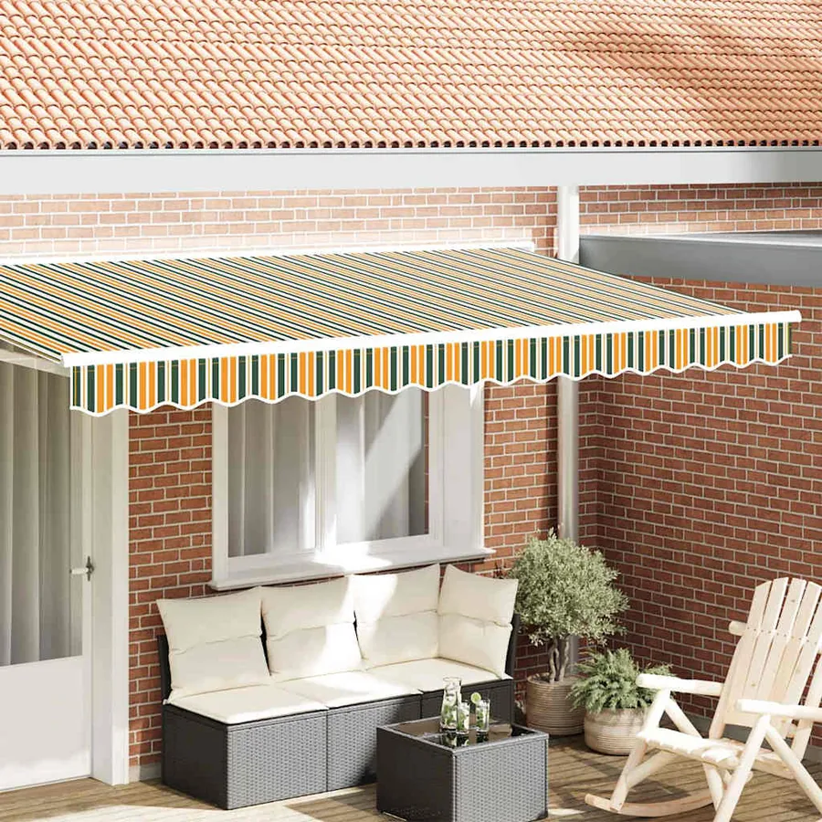 Remplacement de lambrequin Vert et jaune 4 m Polyester