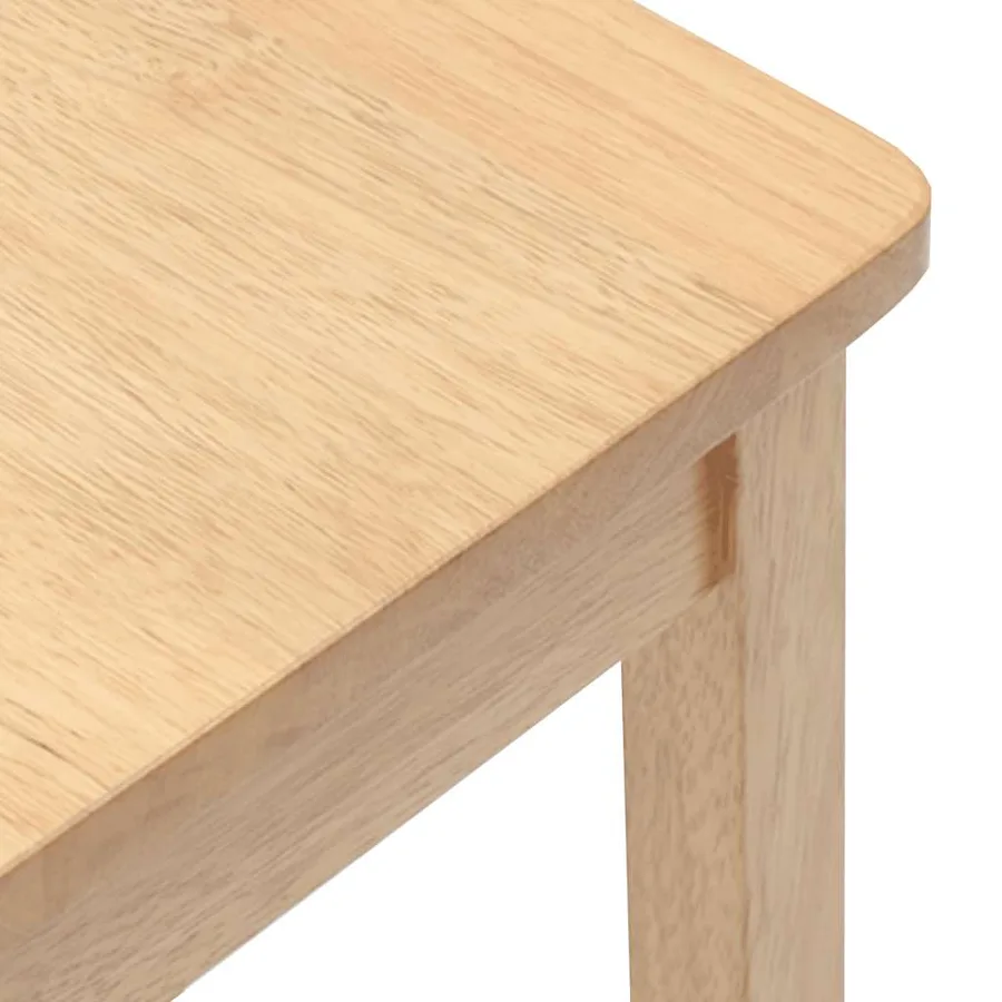 Tabourets de bar (lot de 2) en bois massif naturel et caoutchouc - 8