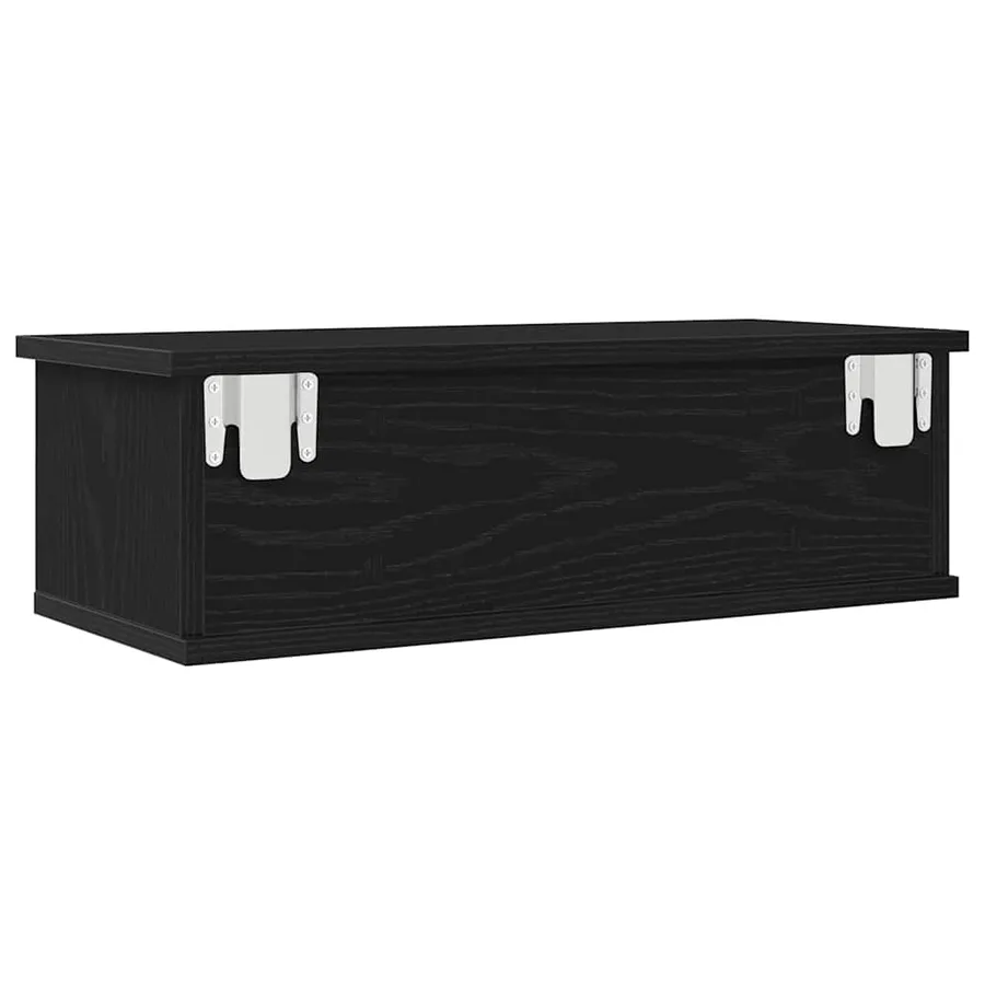 Meuble mural Chêne noir 60 x 26 x 18,5 cm Bois d'ingénierie - 6