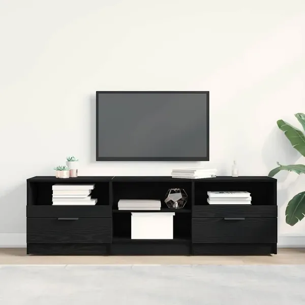 Meuble TV Chêne noir 150 x 33,5 x 45 cm Bois d'ingénierie