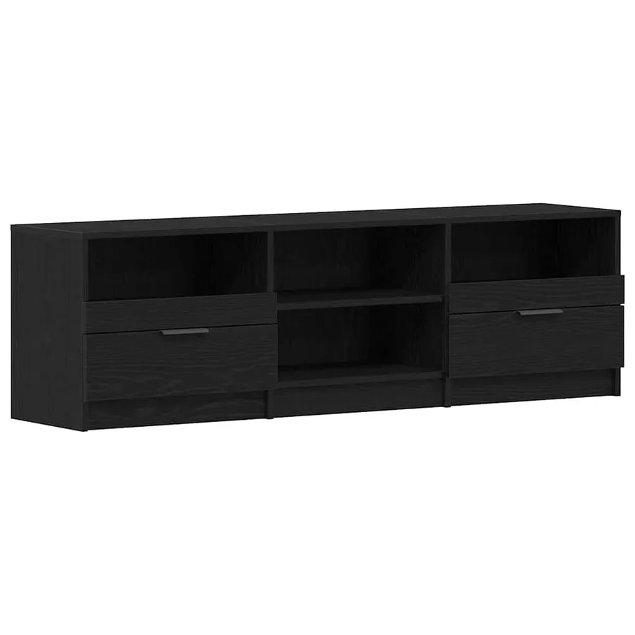 Meuble TV Chêne noir 150 x 33,5 x 45 cm Bois d'ingénierie - 2