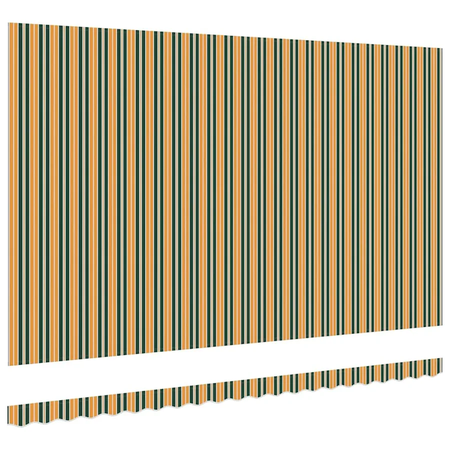 Toile de rechange pour auvent Vert et jaune 5 x 3 m Polyester - 4