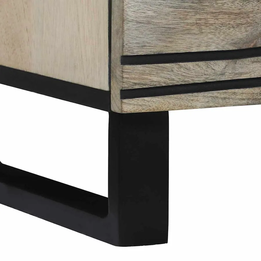 Buffet Blanc 60 x 33.5 x 75 cm Bois de manguier massif - 8