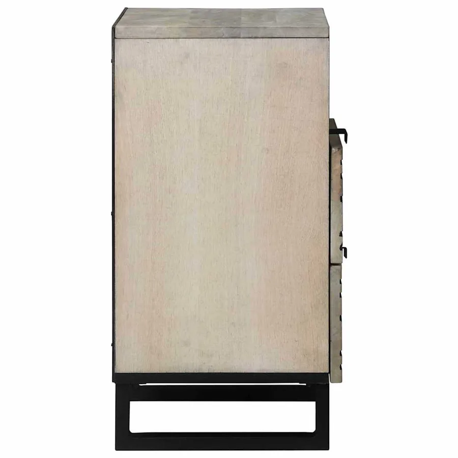 Table de chevet Blanc 50 x 33 x 62 cm Bois d'ingénierie - 4