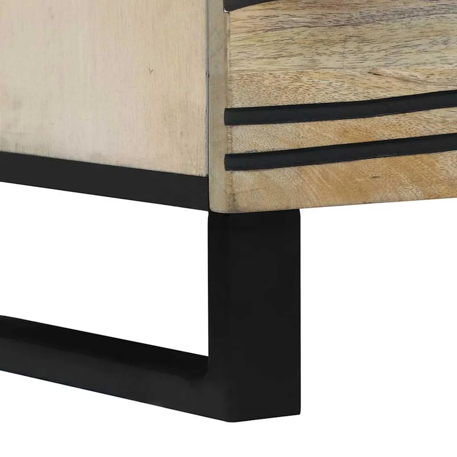 Table de chevet Blanc 50 x 33 x 62 cm Bois d'ingénierie - 8