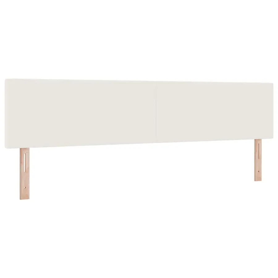 Tête de lit Crème 200 cm Tissu en velours côtelé - 2