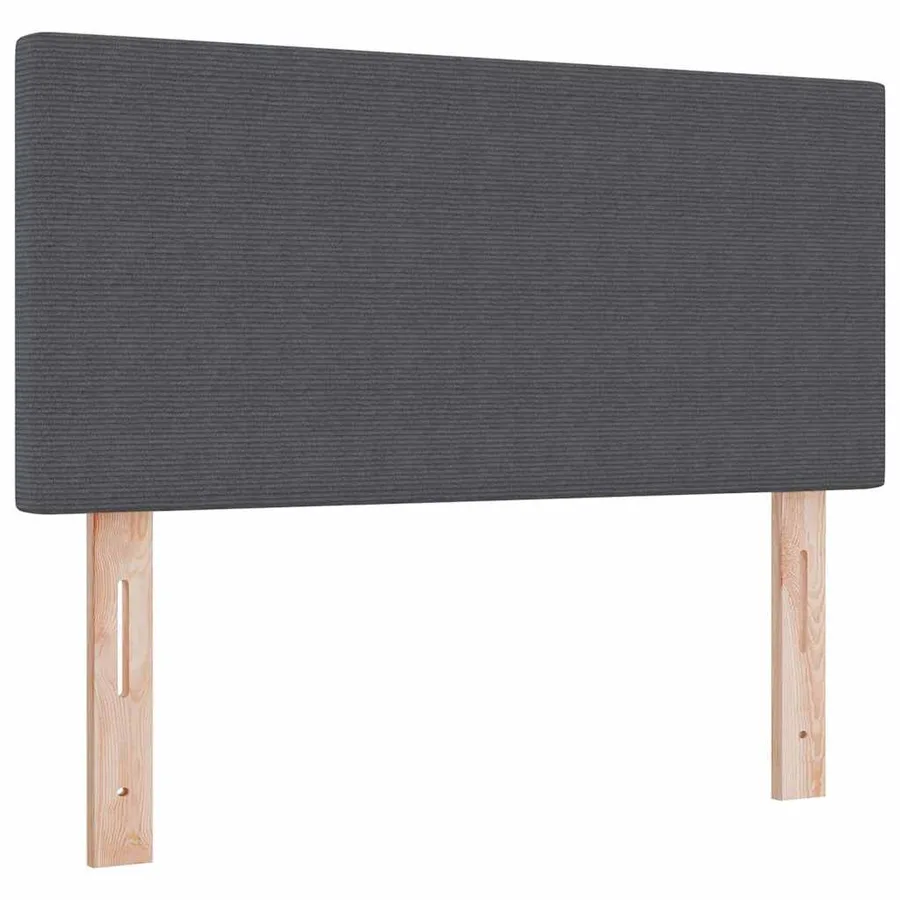 Tête de lit Gris foncé 90 cm Tissu en velours côtelé - 2
