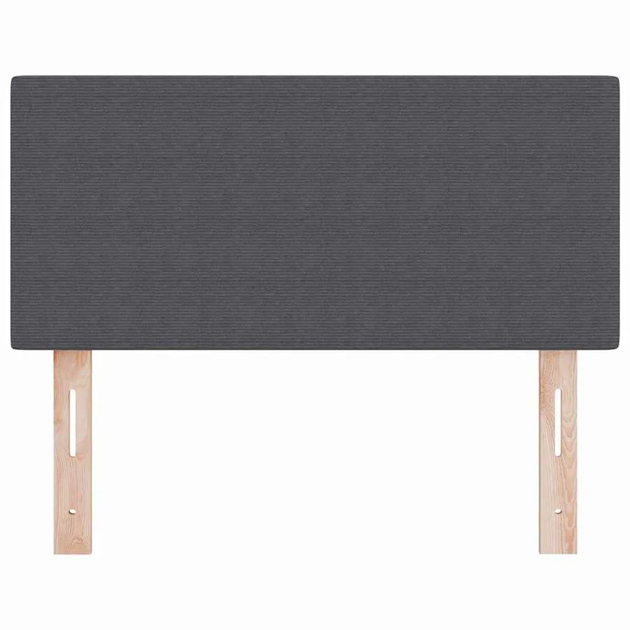 Tête de lit Gris foncé 90 cm Tissu en velours côtelé - 4